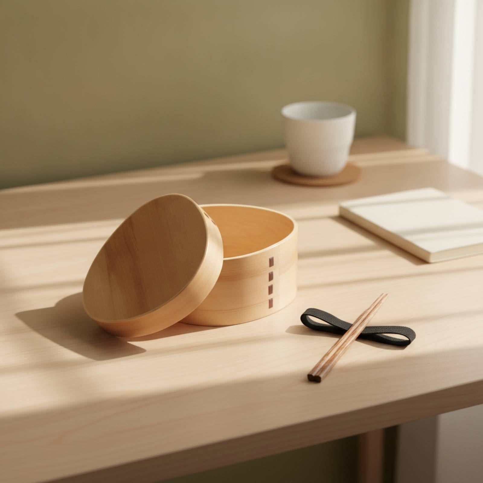 Bento Box - Caixa Bento de Madeira Estilo Japonês