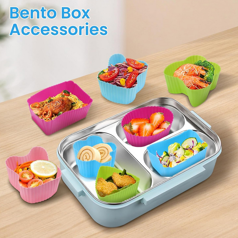 Bento Box - Divisórias de silicone para lancheira infantil,